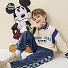 迪士尼（Disney）童装儿童男童polo长袖T恤拼接撞色舒适上衣DB331AE02绿紫130