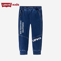 Levi's李维斯童装儿童牛仔裤子冬长裤大小童防风运动裤休闲裤 墨湖蓝 120/60