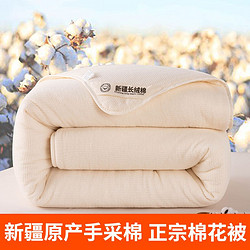 AIDLI 100%手采新疆长绒棉棉花被 3斤 200x230cm