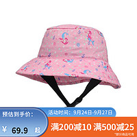 迪卡侬（DECATHLON）儿童防晒帽游泳沙滩冲浪防晒户外运动遮阳帽子UPF50+夏KIDK 粉红色 6_8岁