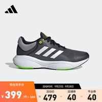 adidas阿迪达斯RESPONSE男随心畅跑舒适网面运动跑步鞋GV9531 深灰色/浅灰色/白色 40(245mm)