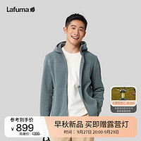 LAFUMA乐飞叶抓绒衣男 秋冬户外保暖舒适连帽加厚摇粒绒外套 LMJA3CR65 蓝灰色GL 170/92A（46）