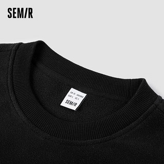 Semir森马（Semir）卫衣男个性哥特体刺绣精致时 黑色90001 160/80A/XS