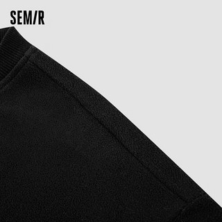 Semir森马（Semir）卫衣男个性哥特体刺绣精致时 黑色90001 160/80A/XS