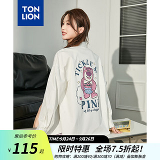 唐狮 TONLION唐狮 TONLION衬衫女宽松休闲白衬衣学院风 本白 L