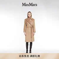 Max Mara MaxMara  女装 羊毛系带大衣6016173306 驼色 44