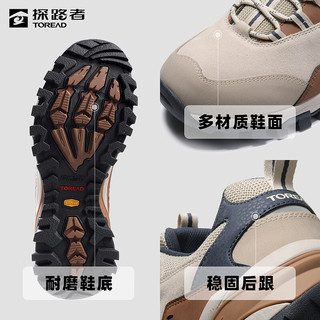 TOREAD 探路者 徒步鞋登山鞋 防滑耐磨秋冬户外 舒适轻便休闲运动鞋雪豹仿生技术 黑色\粉色-女款-TFAABL92762 36