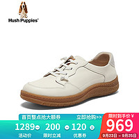 暇步士（Hush Puppies）小白鞋女士休闲平底一脚蹬旅游板鞋B5J21CM3 白色 36