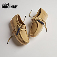 Clarks 其乐Originals袋鼠鞋男女同款复古潮流舒适休闲袋鼠鞋 黄色 261555157 男款 44