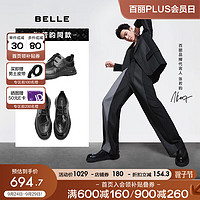 BeLLE 百丽 商务鞋男休闲皮鞋8DG01CM3 黑色 41