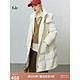 范思蓝恩 22FS4056冬季新款羽绒外套时尚中长款大口袋连帽羽绒服女 白色 M