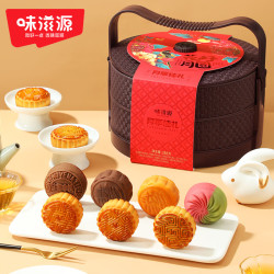 味滋源 2层提篮礼盒388g 8味8饼