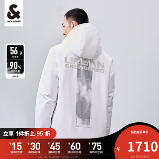 杰克琼斯 杰克·琼斯（JACK&JONES）23冬季男士时尚舒适中长款百搭防泼水羽绒服外套男223412114 A06本白 170/92A/S