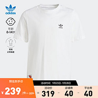 adidas阿迪达斯三叶草女大童可爱卡通印花运动短袖T恤上衣IM2256 白色 152CM