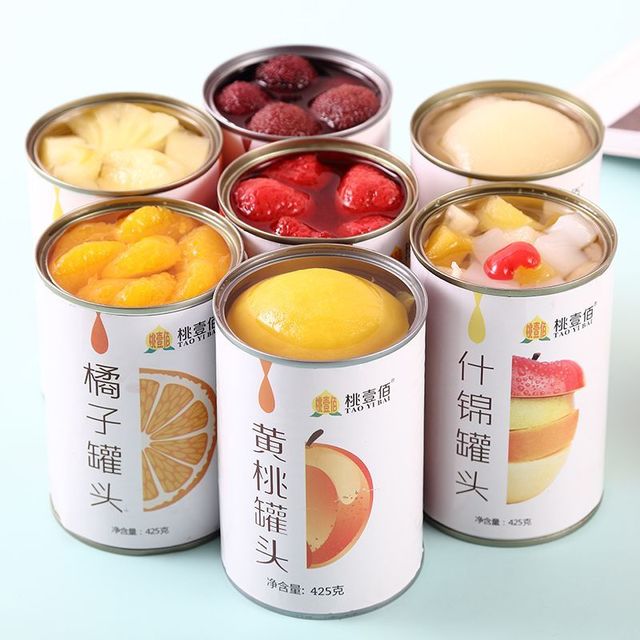 桃壹佰 正品桃壹佰罐头水果罐头混合装整箱砀山特产黄桃菠萝橘梨杨梅什锦
