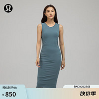 lululemon 露露乐蒙丨Shirred 女士棉质中长背心裙 LW1ENZS 蓝炭色8