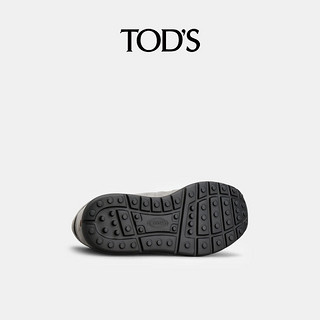 TOD'S冬男士绒面皮革运动鞋系带鞋休闲鞋平底鞋男鞋 深灰色 40.5
