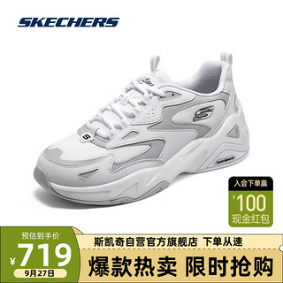 SKECHERS 斯凯奇 气泡熊猫鞋|Skechers女款缓震老爹鞋复古运动鞋896259 WGY 38