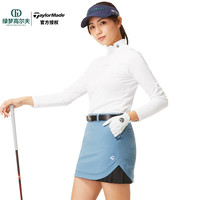 Taylormade泰勒梅高尔夫服装女士春秋运动休闲拼接百褶款短裙半身裙 蓝色U21637 XS