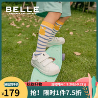 BeLLE 百丽 童鞋23年秋季儿童运动鞋女童软底跑步鞋宝宝时尚休闲鞋 黑色