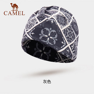 骆驼（CAMEL） 骆驼防寒头巾冬天保暖帽头围脖男女户外骑行百变秋季防风脖套 1J32264468，灰色