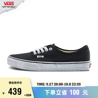 VANS范斯 Authentic个性高街脏脏鞋男鞋女鞋帆布鞋 黑色 34.5