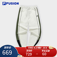 FILA 斐乐 FUSION斐乐潮牌针织长裤男时尚宽松纯棉运动裤 浅雾灰-GY 170/80A/M