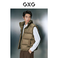 GXG男装 零压系列简约超细纤维保暖柔软羽绒马甲 冬季 咖色 170/M