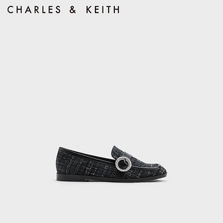 CHARLES&KEITH23冬季CK1-70580216时尚英伦一脚蹬乐福鞋女 Multi综合色 40