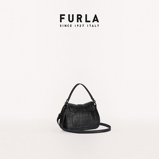 FURLA 芙拉 女士牛皮革手提包 WB01032_BX2334 黑色 迷你