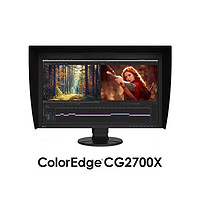 EIZO 艺卓 CG2700X 专业色彩显示器 4K广色域显示屏 视频辑 摄影设计后期 监控印刷调色 黑色 CG2700X