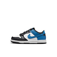 NIKE 耐克 DUNK LOW(PS) 男女童通用板鞋 DH9756-104 山峰白/工业蓝/黑/白色 35码