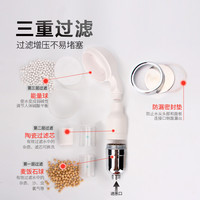 花洒喷头家用淋浴手持陶瓷过滤单头可拆洗淋雨增压宿舍节水出水大