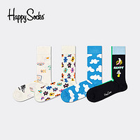 Happy Socks 多巴胺设计感泰迪熊棉袜中筒可爱堆堆袜小腿袜女秋冬