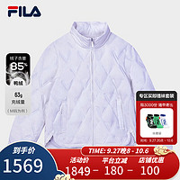 FILA Emerald斐乐女士轻薄羽绒服2023冬宽松休闲立领保暖上衣 娄阑紫-PU 160/80A/S