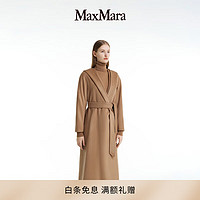 MaxMara  女装  羊毛连帽大衣6016123906 驼色 38