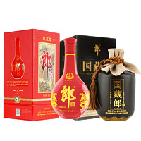 LANGJIU 郎酒 红花郎10 酱香型高度四川白酒 53度500ml 婚宴用酒中秋佳节 红花郎10四代+国藏郎精品