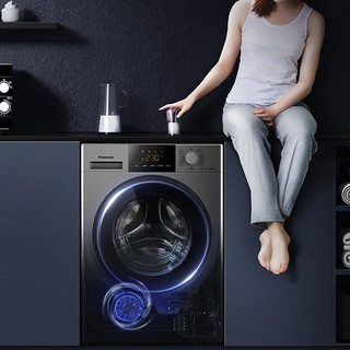 移动端、京东百亿补贴：Panasonic 松下 星悦系列 XQG100-61JED 滚筒洗衣机 10kg 银色