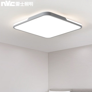 雷士照明 NVC Lighting  Lighting照明 雷士照明 NVC Lighting  Lightingled吸顶灯  极简现代简约卧室灯三色调光 白+灰 方形 36W