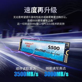 XISHUO 悉硕 512G SSD固态硬盘NVME协议PCIE3.0X4  TLC颗粒