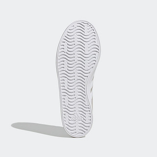 adidas「T头鞋」阿迪达斯轻运动VL COURT 3.0女网球文化休闲板鞋 灰色/白色 44(270mm)