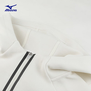 美津浓（MIZUNO）运动连帽男款半拉链卫衣 针织套头衫简约时尚外套 02/白色 2XL