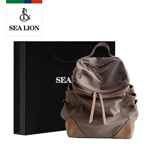 SEALION SEA LION2023新款潮时尚百搭牛津布配撞色登山通勤邮差背包双肩包