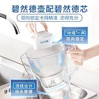 BRITA 碧然德 过滤水壶净水器家用净水壶晨汐系列+标准版滤芯套组