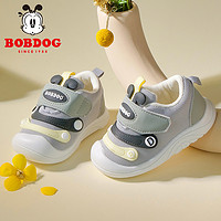 88VIP：BoBDoG 巴布豆 童鞋秋款学步鞋男女童软底机能鞋婴幼儿鞋子DE871013