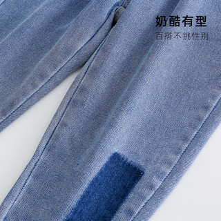 棉花堂 cottontown）棉花堂儿童春秋牛仔裤2023男童宽松长裤小童休闲男孩韩版裤子 牛仔蓝 110