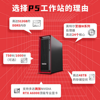 联想ThinkStation P5新一代电脑主机图形工作站W3-2423 32G*8 8T+1T A6000 48G