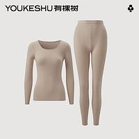 YOUKESHU 有棵树 女士精梳棉保暖内衣套装 JDYHBW10012023