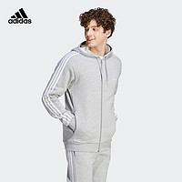 adidas阿迪达斯轻运动男装冬季运动连帽夹克外套IJ6479 中麻灰 A/XS