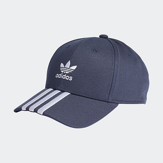 adidas 阿迪达斯 三叶草男女运动遮阳帽子 深靛蓝/白 OSFM